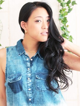 美容室 フラワー 平井店(flower) ☆☆前髪かき上げ×外国人風ロングウェーブ☆☆【平井】