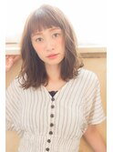ベージュ×ニュアンスカール×外ハネロブディ