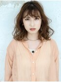 【Sourire 江坂】大人かわいいフェザーバング×インナーカラー