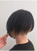 20代30代40代小顔カットインナーカラー透け感ナチュラルボブ