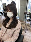 後れ毛カット/ココアブラウン
