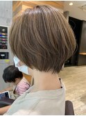 甲子園口/髪質改善/ショート/ハイライト/酸性ストレート