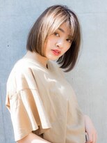 ルティア(Lutia) 切りっぱなしボブ ブリーチなし透明感カラー