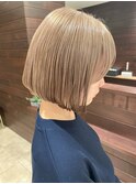 人気のミニボブ×ミルクティーカラー★中村大輔
