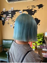 ヘアーデザイン ディードット(Hair design D.) クリアブルー/水色/ブリーチカラー