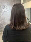 重めボブ、ダークオリーブグレー