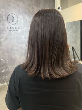バッカ 横浜桜木町店(BACCA) 重めボブ、ダークオリーブグレー