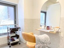 カメリアヘアサロン サッポロ(Camellia hair salon SAPPORO)の雰囲気（かわいい水色基調の半個室ゆったりとしたプライベート空間）