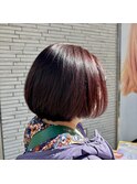 ブリーチ無しの深み赤