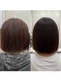 ボブスタイルにはsins式髪質改善酸性ストレート[30代40代50代]