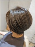 大人丸みショート　40代、50代、60代
