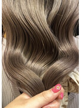 ヴィンスジオ 岐阜駅南(vince gio) ブリーチカラー/ミルクティーベージュ/艶髪