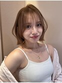 ボブディオリーブベージュ髪質改善縮毛矯正フェイスレイヤー