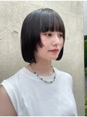◎タッセルカットサイドバングタンバルモリ韓国ボブ
