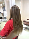 白髪ぼかしハイライト　ベージュ