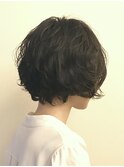 くせ毛風ショートボブ