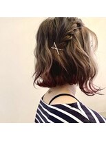 ヘアーサロンフラン(Fran)&nbsp;ユルフワアレンジ×ラズベリーピンク♪