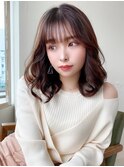 松宮錦糸町ヨシンモリ韓国風雨前髪パーマミディアムウルフ