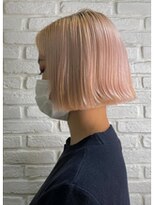 ナンバー ジェミカ 札幌(N° jemica)&nbsp;ミニボブ シースルー オン眉 透け感 暖色系カラー 艶カラー