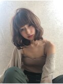 Lien☆小顔セミウェットウェーブ×ブラウンベージュ　立川