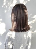 白髪ぼかし×ハイライト
