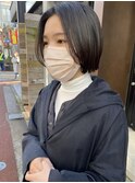 【三ツ井純】切りっぱなしボブ レイヤーボブ センター分け
