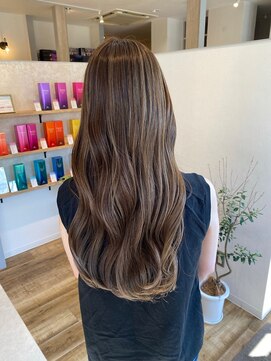ロアン(roan) ミルクティーベージュ×ハイライトュ×ロングボブ