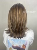 ハイライト デザインカット ニュアンスカラー 透明感 小顔