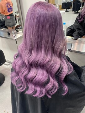 ベレーザシェルト(Beleza scelto) 4765ラベンダーパープルハイトーンカラー韓国ヘアレイヤーロング
