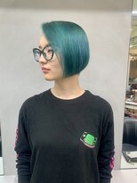 ディア(.eer)&nbsp;【.eer/ディア】あおみどり/前下がりショート/ダブルカラー