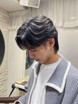 アグラン 梅田本店(a Gland) ニュアンスパーマ×センターパート