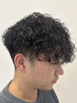 シャンプーハット(SHAMPOO HAT) 強めの波巻きパーマ×刈り上げマッシュ