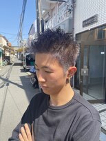 スウェル 船橋店(Swell)&nbsp;MEN'S/マッシュパーマ/ウルフ/アッシュブラック/カルマパーマ1