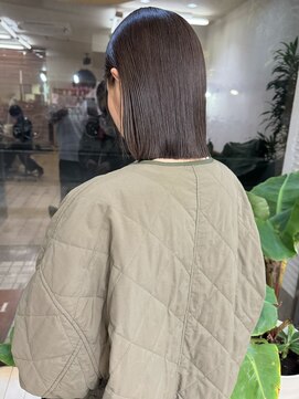 ハヤシ(HAYASHI) 大人可愛い美髪似合わせミディアムワンレンボブ20代30代40代50代