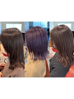 【最新カラー剤完備】トレンドのカラーや暗め透明感カラーなど、多彩なカラーをダメージレスに仕上げます♪