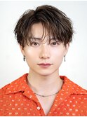 韓国センターパートコンマバングフェザーパーマニュアンスパーマ
