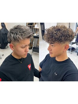 男性スタイリスト多数在籍！初めてのメンズパーマ/カラー/ブリーチもお任せ◎スタイリングも簡単に決まる♪