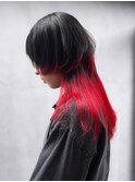 ロングウルフカットウルフレイヤー顔周りレイヤー_ba546031