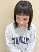 美容室ヒラトヤ 都南店&nbsp;切りっぱなし艶髪ストレートボブ大人可愛いアッシュブラウン