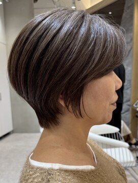 ソワネ 表参道(soigne) 青山髪質改善カラー顔周りレイヤーボブアッシュグレージュ40代