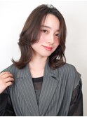【overhair】レイヤーボブ×カーテンバング×オリーブグレージュ