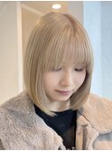 !ダブルカラーハイトーンカラーケアブリーチインナーカラー#原宿