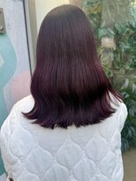 ロックス バイ マグ 松本(rocks BY MAG)&nbsp;20代30代◎艶ボルドーワインレッド×小顔レイヤー韓国風