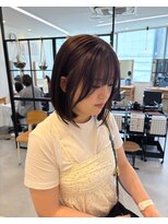 ヘアーポケット リタ(HAIR POCKET ritta)&nbsp;顔まわりレイヤーボブ×ダークブラウン