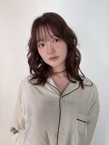 フィルムス 横浜(FILMS+)&nbsp;デジタルパーマ/ミディアムレイヤー/韓国巻き風/顔周りカット