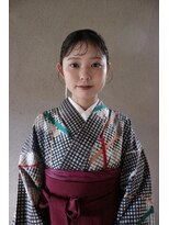 ギフト(GIFT)&nbsp;卒業式ヘア　リボンアレンジ　タイトヘア