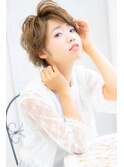 くびれヘア20代30代40代ショートハイトーン韓国風ケアブリーチ