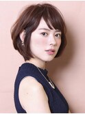 大人かわいいショートボブ