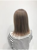 #ミディアム#韓国ヘア#ワンホンヘア#ブリーチダブルカラー