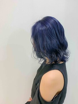 アッシュ 二子玉川店(Ash) おしゃれブリーチスタイル×デニムブルー